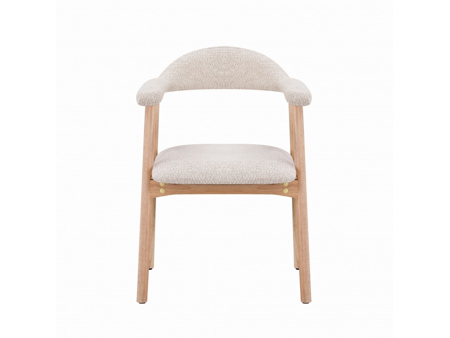 Стул обеденный Shredo бежевый шенилл светлое дерево 2 шт.