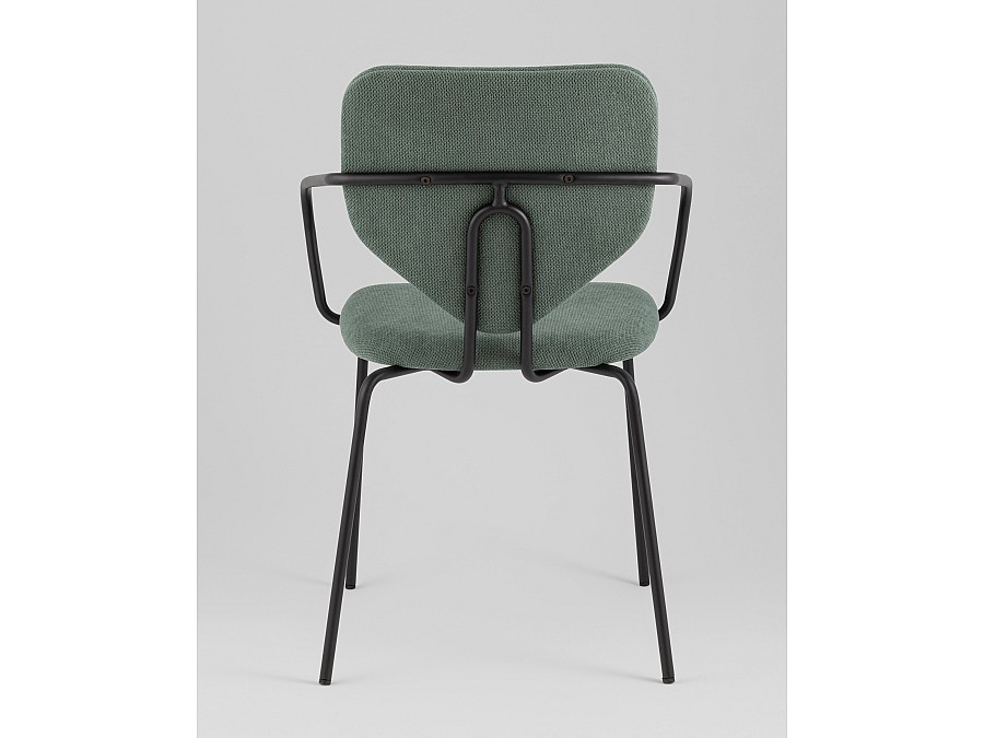 Стул обеденный Masey с подлокотниками зеленый