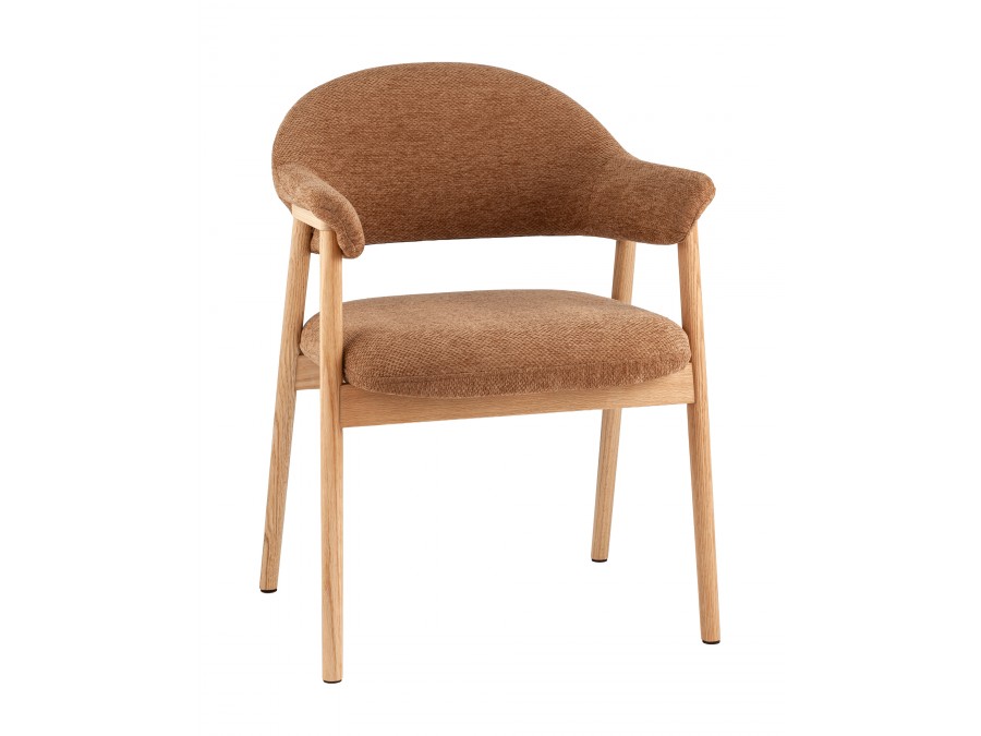 Стул обеденный Tavu с деревянными ножками терракотовый