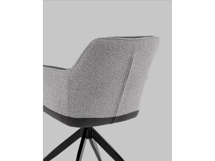 Стул обеденный Naya серый экокожа букле