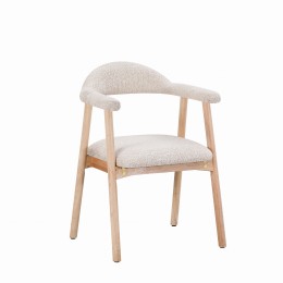 Стул обеденный Shredo бежевый шенилл светлое дерево 2 шт.