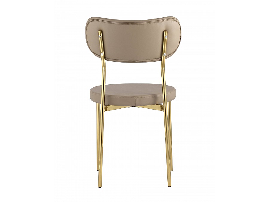 Стул Барбара экокожа бежевая золотые ножки