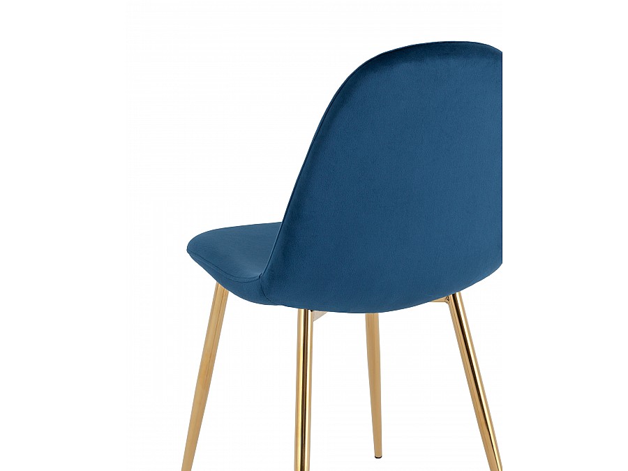 Стул Валенсия SN велюр темно-синий золотые ножки