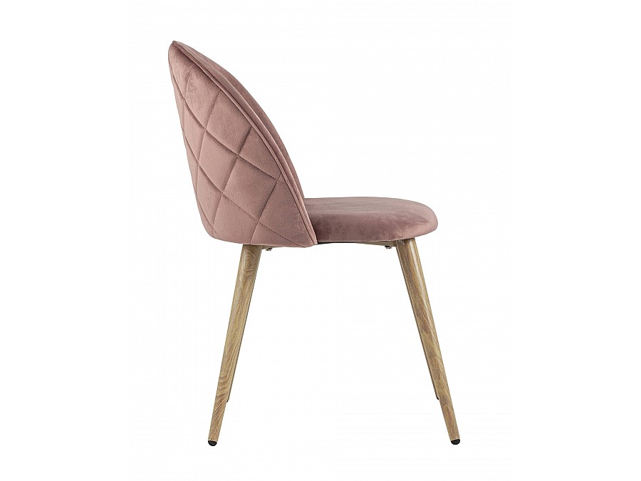 Стул Лион велюр с ромбами розовый