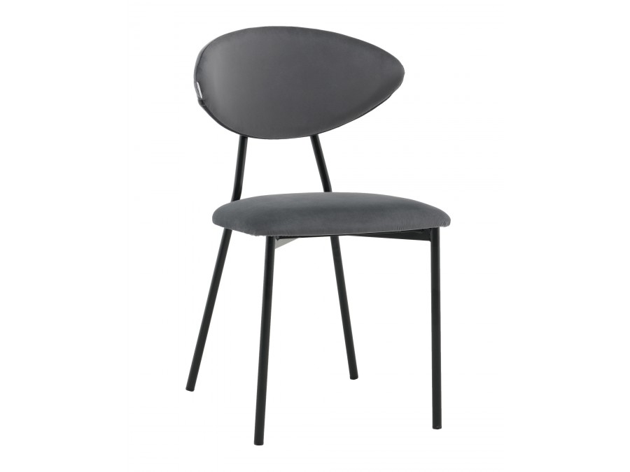 Стул обеденный Квинси велюр темно-серый