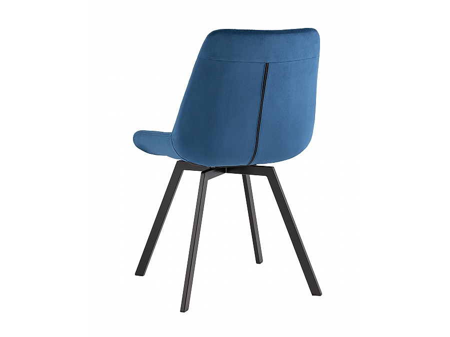 Стул вращающийся Флекс велюр синий