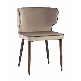 Стул Матео с кантом велюр шампань ножки дерево