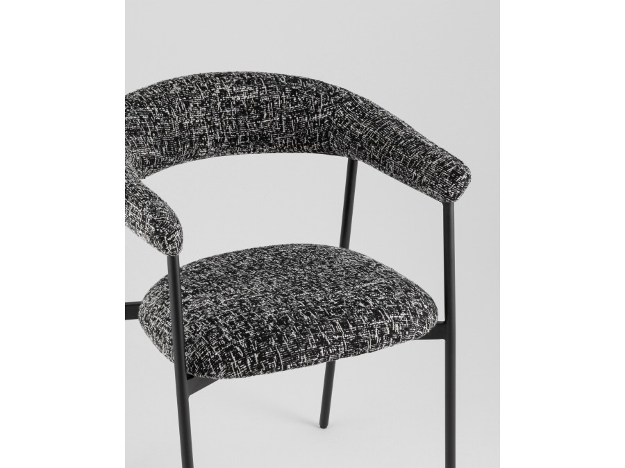 Стул обеденный Toko черно-белый