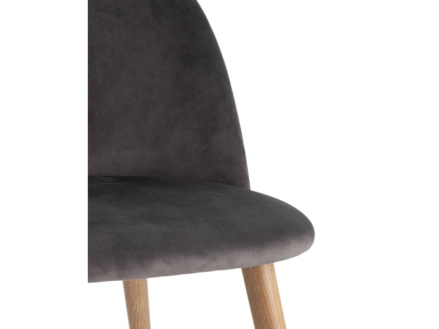Стул Лион велюр с ромбами серый