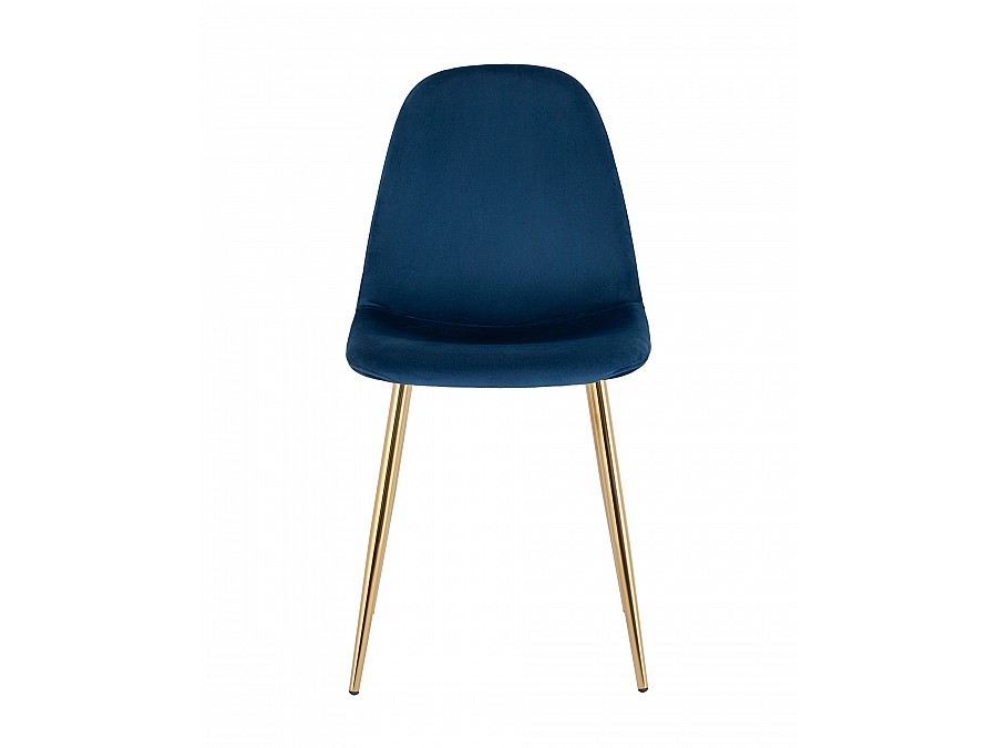 Стул Валенсия SN велюр темно-синий золотые ножки
