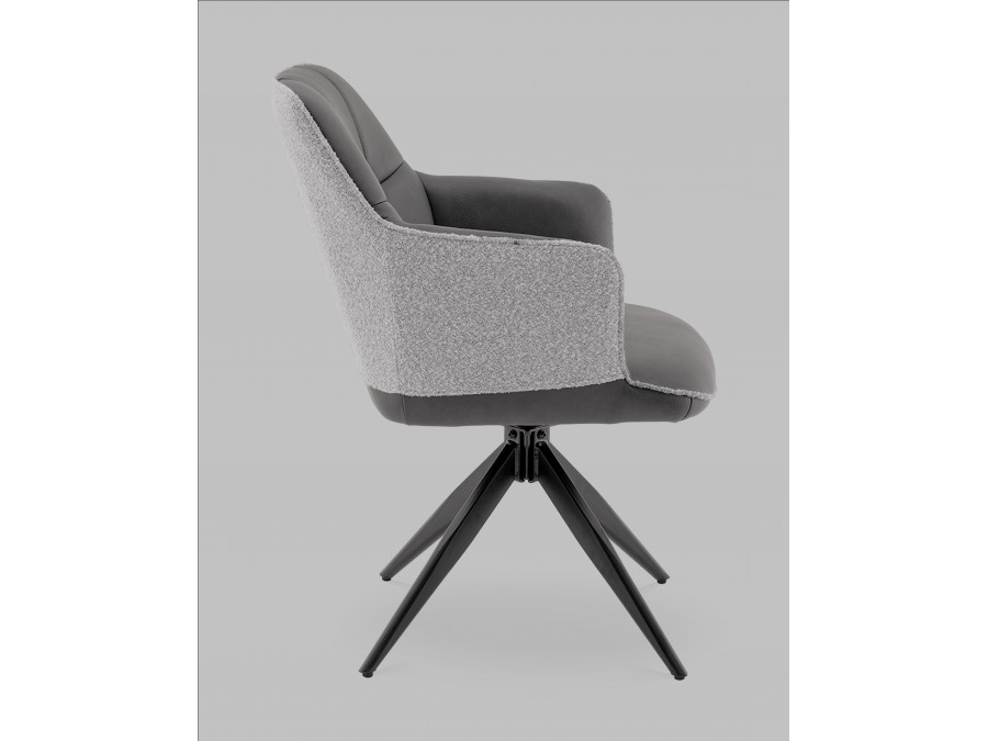 Стул обеденный Naya серый экокожа букле