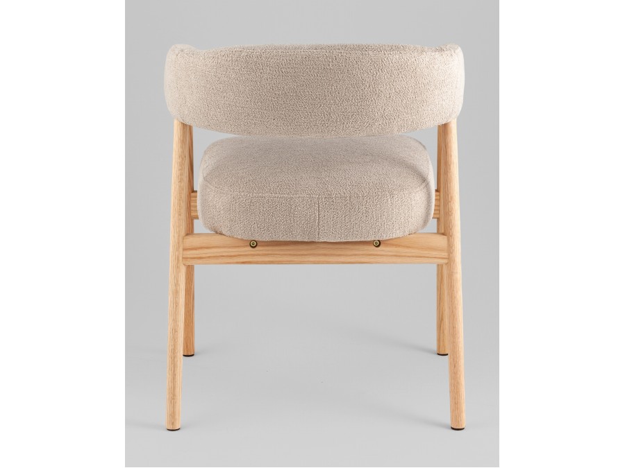 Стул обеденный Zubo с деревянными ножками бежевый