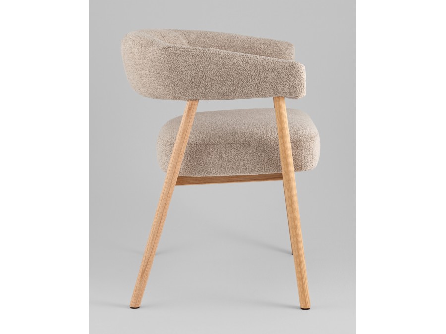 Стул обеденный Zubo с деревянными ножками бежевый