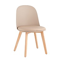 Стул Fog с подушкой бежевый деревянные ножки