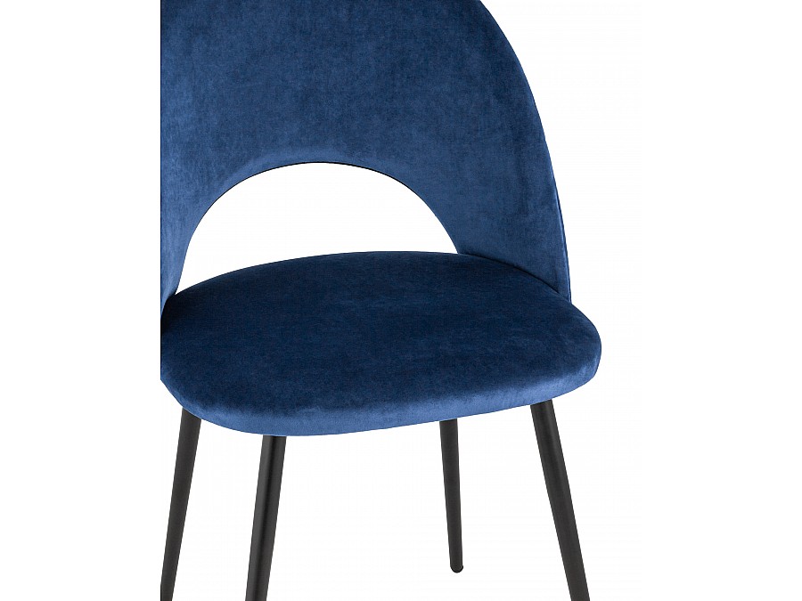 Стул Меган NEW велюр с ромбами синий