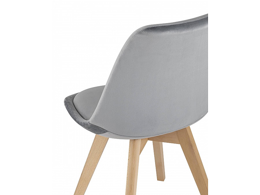 Стул FRANKFURT велюр серый