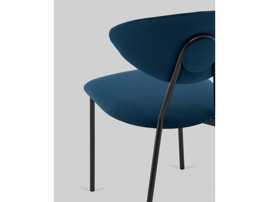 Стул обеденный Квинси велюр синий