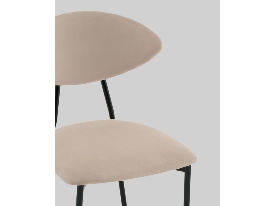 Стул обеденный Квинси велюр кремовый