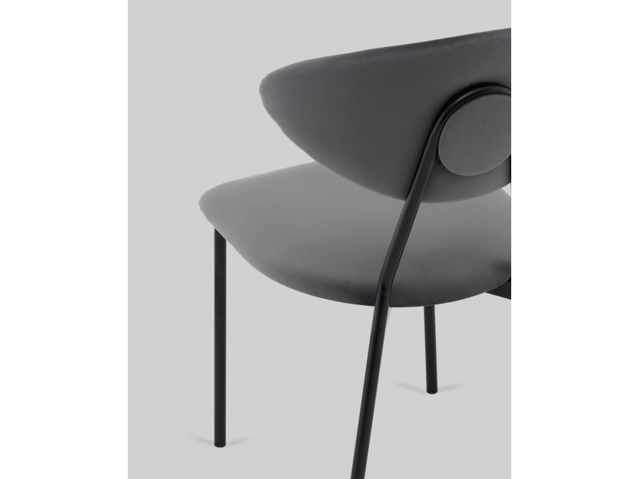 Стул обеденный Квинси велюр темно-серый