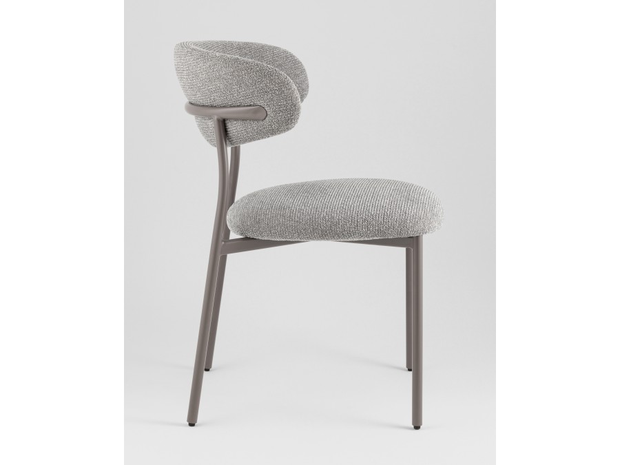 Стул обеденный Ayla серый серые ножки