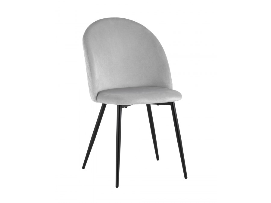 Стул Lilly велюр серебристый