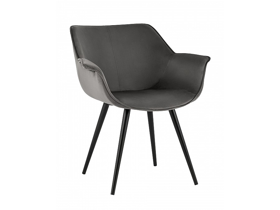 Стул Мэйсон велюр темно-серый