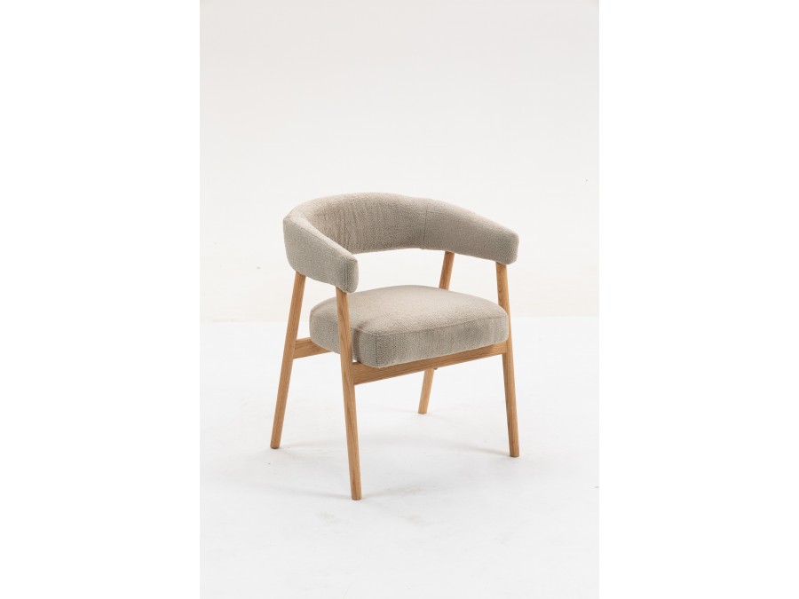 Стул обеденный Zubo с деревянными ножками бежевый 2 шт.