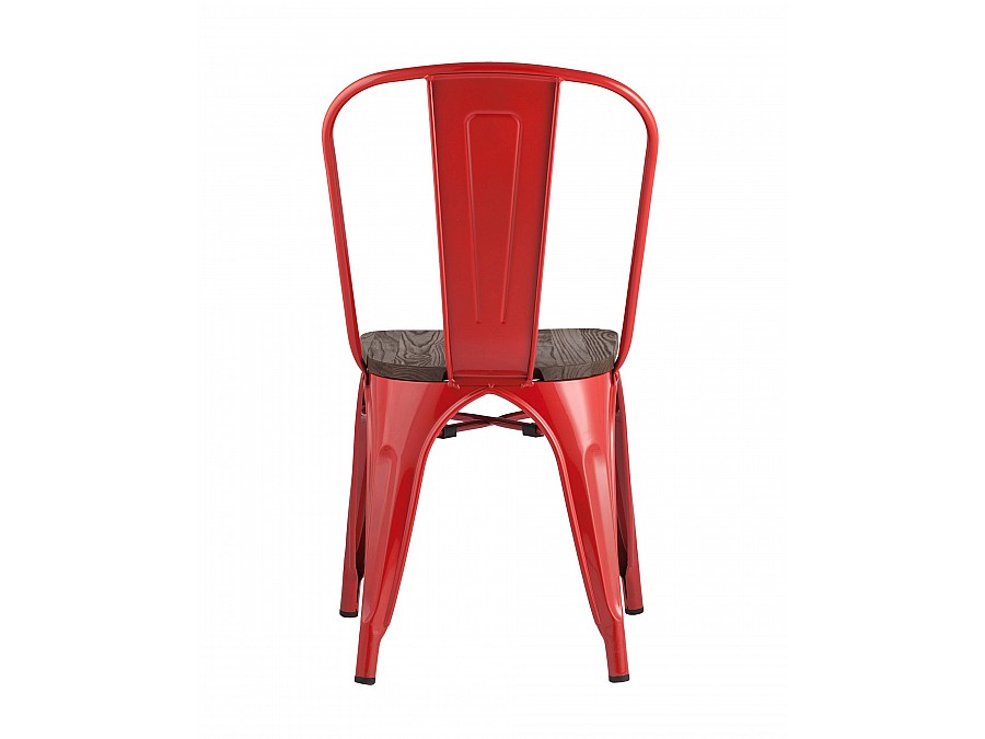 Стул TOLIX WOOD красный глянцевый