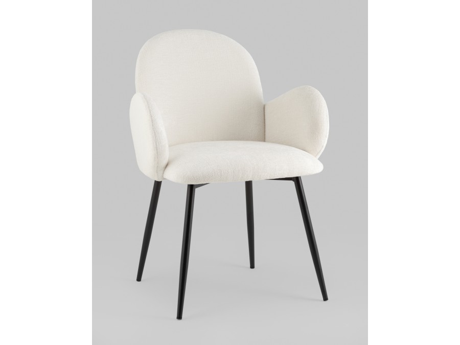 Стул обеденный Wave букле белый