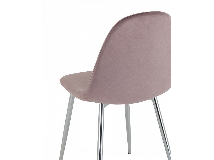 Стул Валенсия SN велюр розовый хромированные ножки