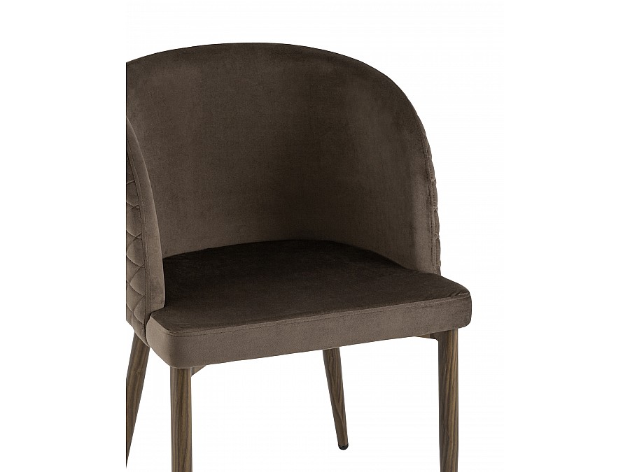 Стул Оскар велюр коричневый