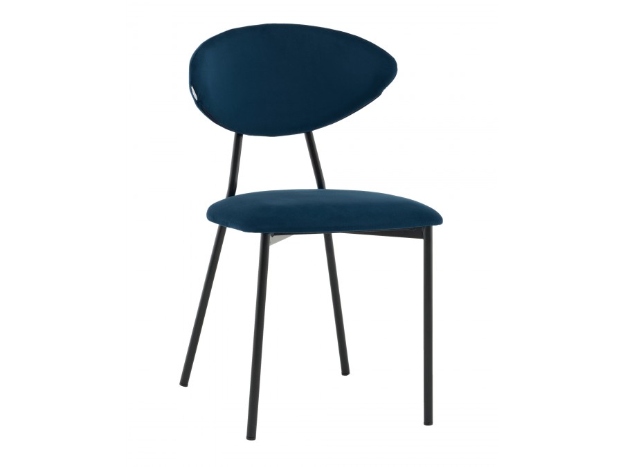 Стул обеденный Квинси велюр синий
