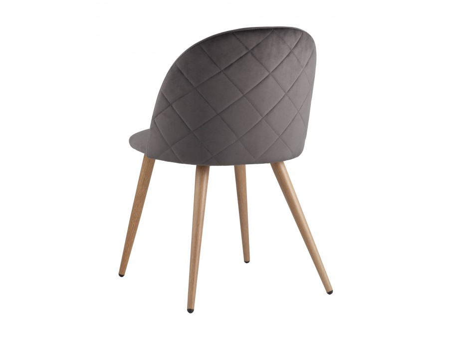 Стул Лион велюр с ромбами серый