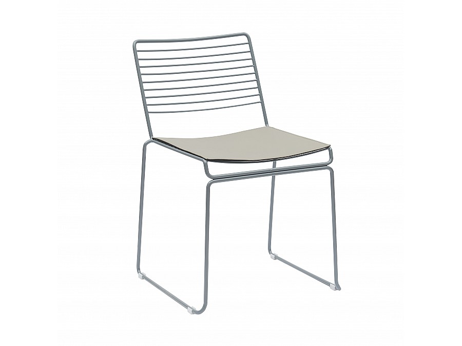 Стул обеденный Danny серый с подушкой