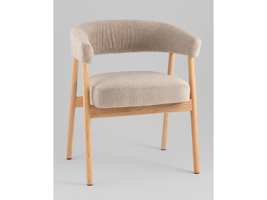 Стул обеденный Zubo с деревянными ножками бежевый