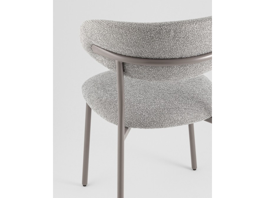 Стул обеденный Ayla серый серые ножки