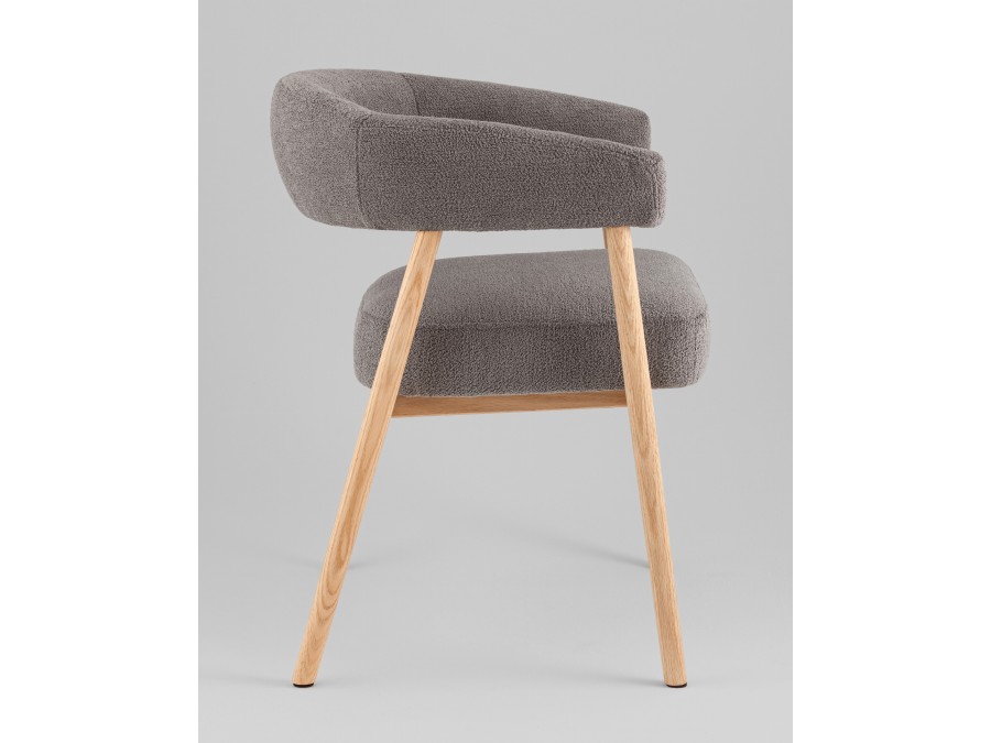 Стул обеденный Zubo с деревянными ножками темно-серый