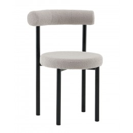 Стул обеденный Флорео букле светло-серый