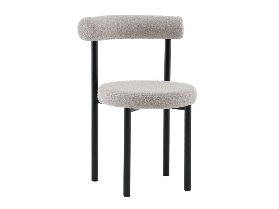 Стул обеденный Флорео букле светло-серый