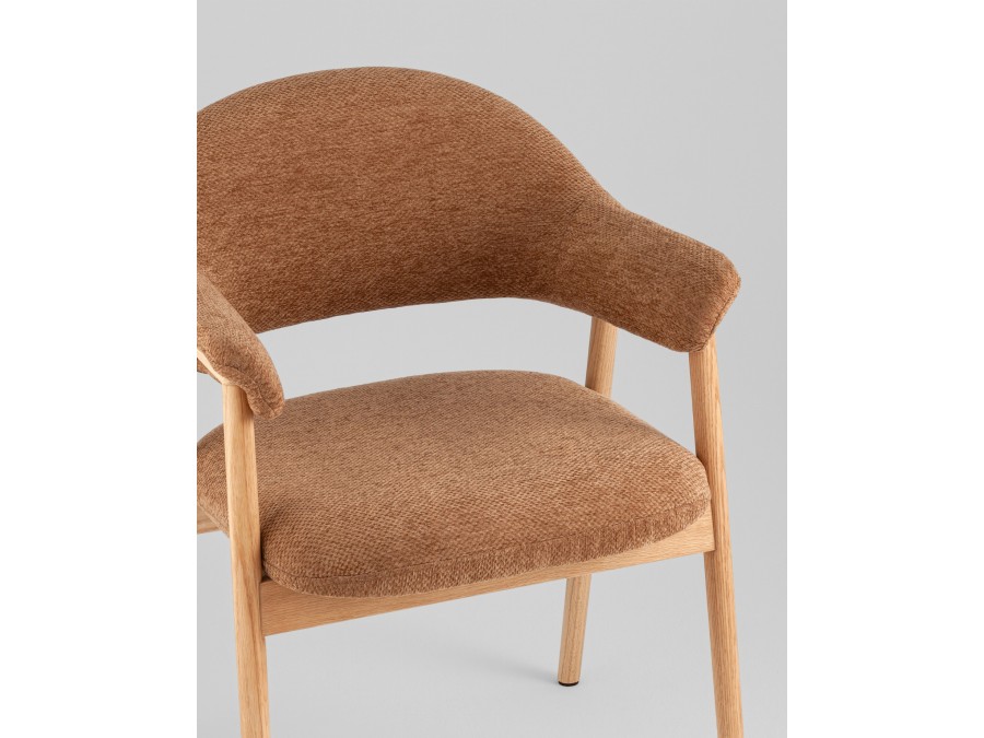 Стул обеденный Tavu с деревянными ножками терракотовый