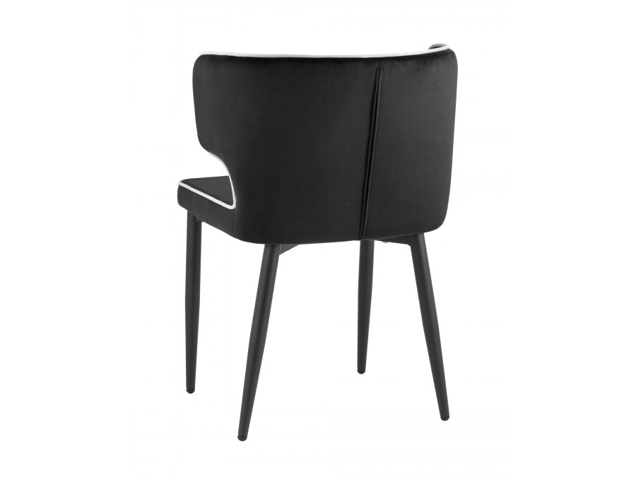 Стул Матео с кантом велюр черный