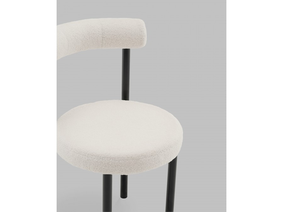 Стул обеденный Флорео букле молочный