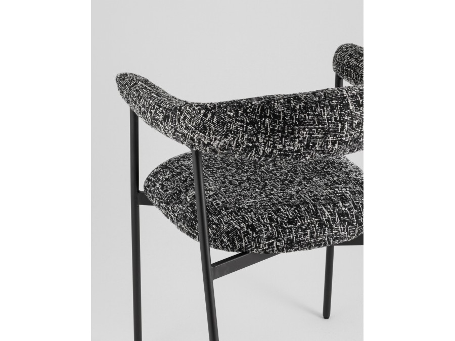 Стул обеденный Toko черно-белый