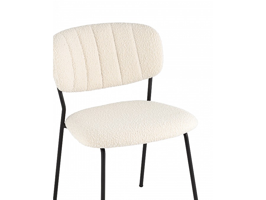 Стул Кэрол без подлокотников букле белый