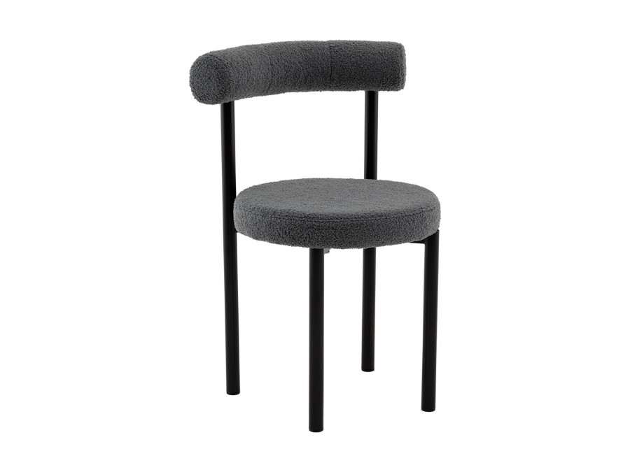 Стул обеденный Флорео букле темно-серый