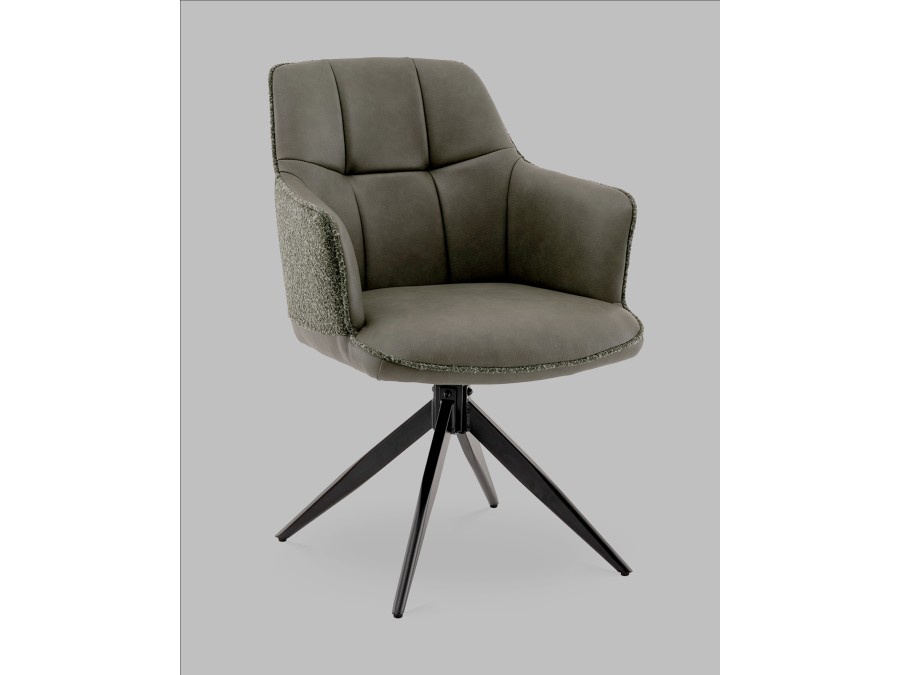 Стул обеденный Naya зеленый экокожа букле