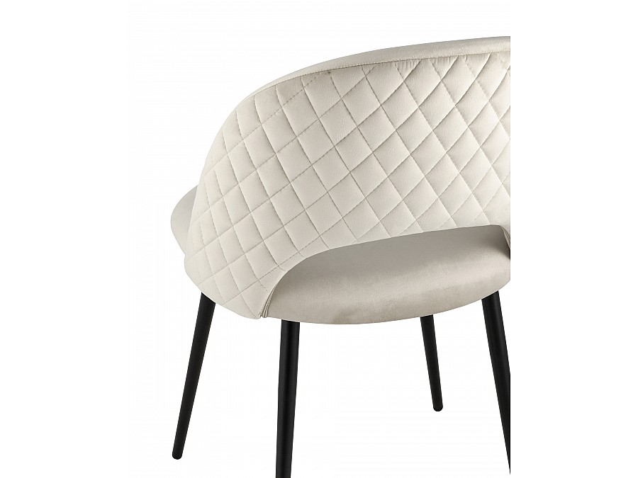 Стул Меган NEW велюр с ромбами бежевый