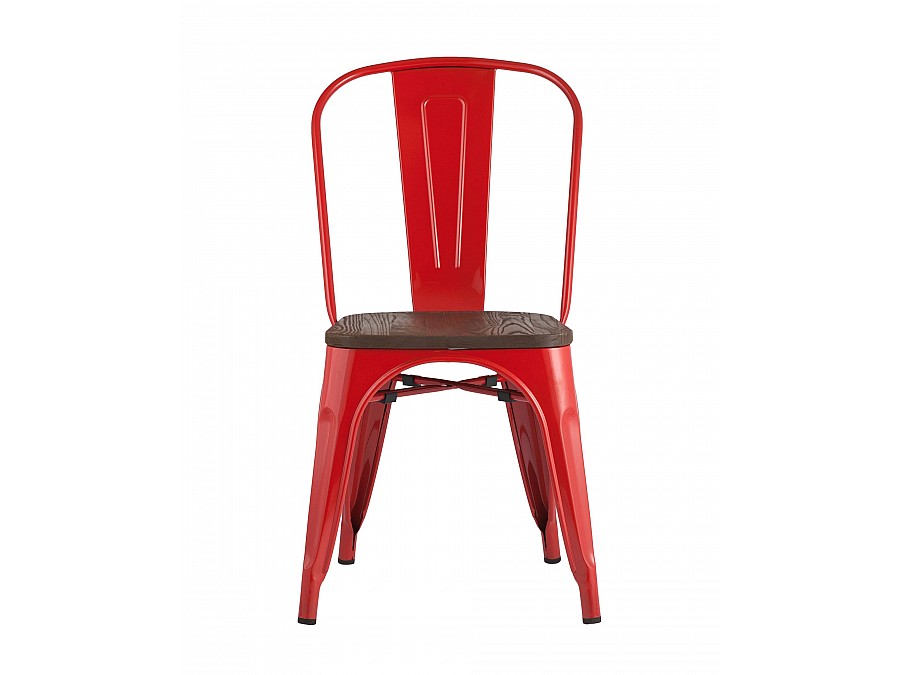 Стул TOLIX WOOD красный глянцевый