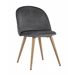 Стул Лион велюр с ромбами серый