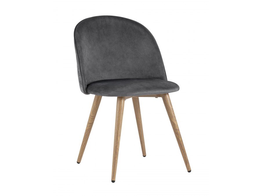 Стул Лион велюр с ромбами серый